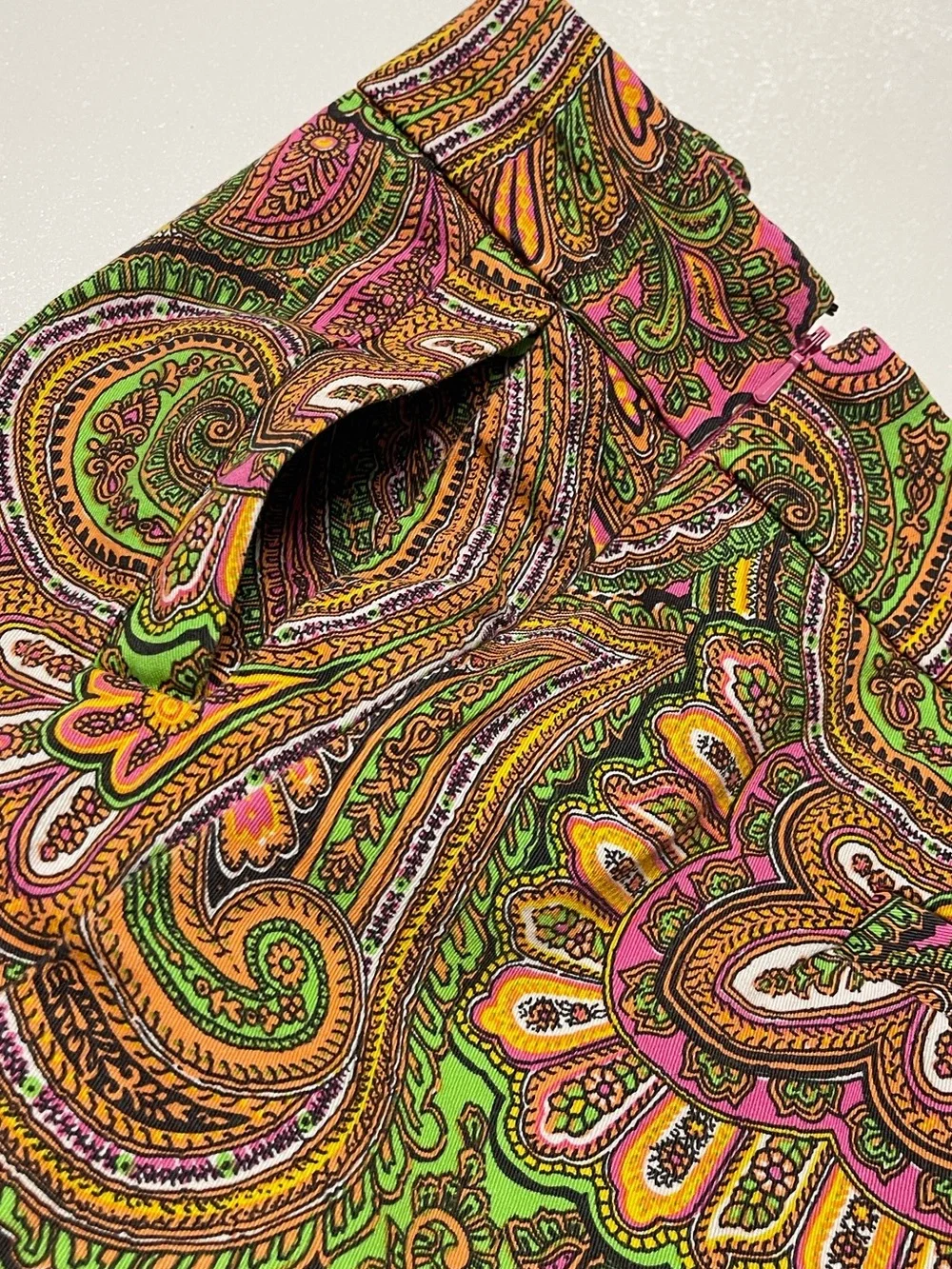J.CREW Paisley Print Chino Shorts Women’s Size 12 Multicolor 100% Cotton